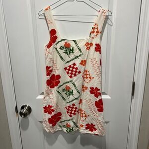 Japan Women's Square Neck Smocked Floral Dress Size M‎
